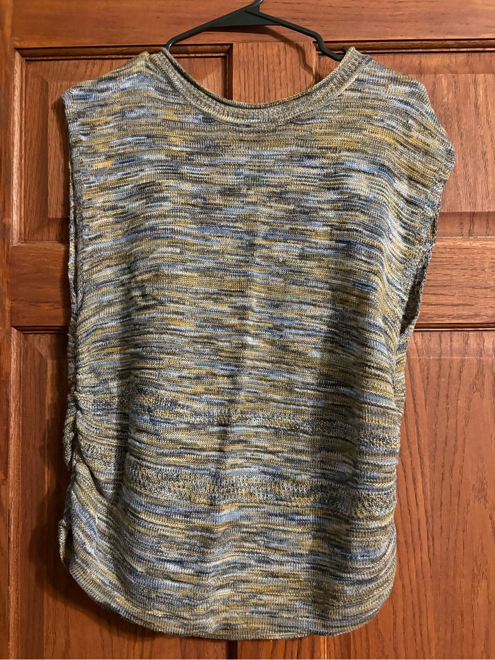 Democracy Sleeveless Knit Tank Top in Blue Multi